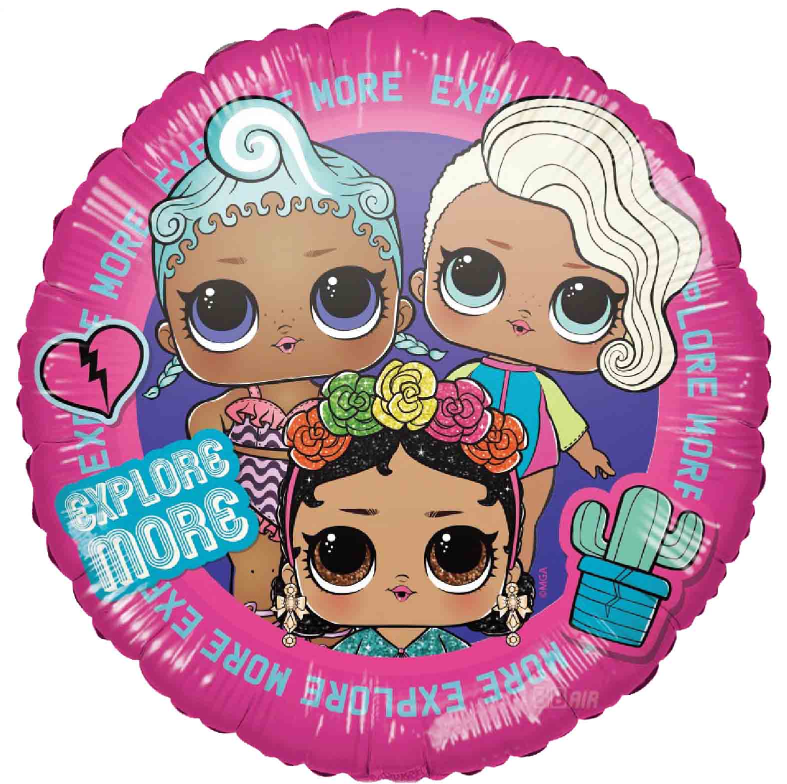18" LOL Explore More Round Foil Balloon