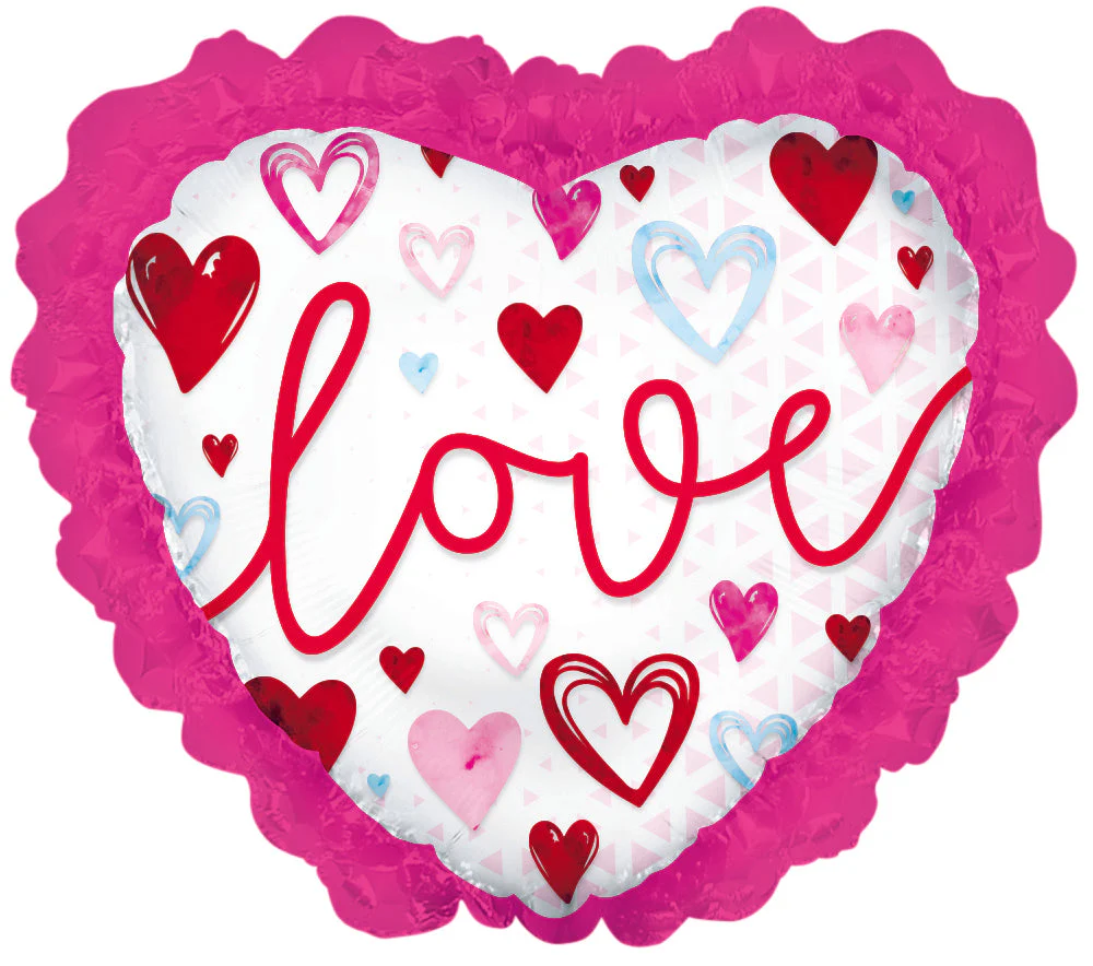10.5" Airfill Only (Sticks Sold Separately) Watercolor Love Balloon