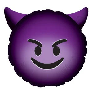 10" Airfill Only (Sticks Sold Separately) Devil with Horns Emoji Emoticon Balloon