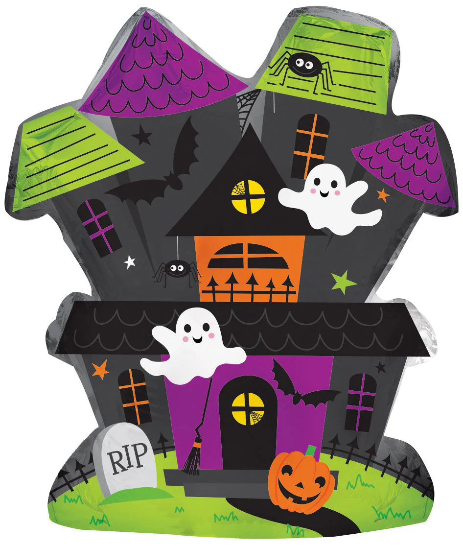 10" Airfill Only (Sticks Sold Separately) Rip Haunted House Foil Balloon