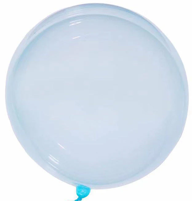 10" Crystal Colorful Bobo Balloon Blue Prestretched (5 Per Bag)
