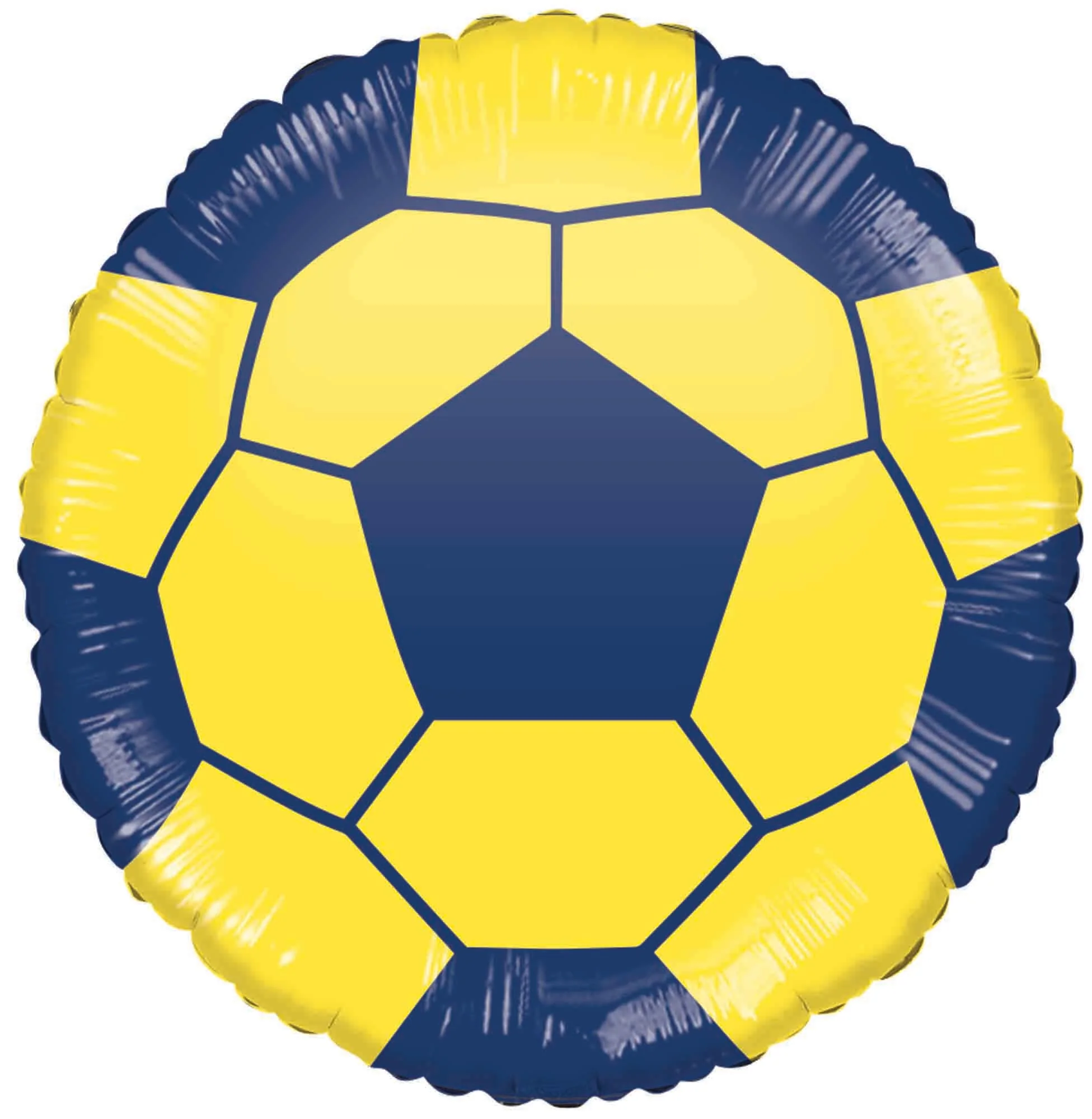 10" Airfill Only (Sticks Sold Separately) Football Yellow/Blue Foil Balloon