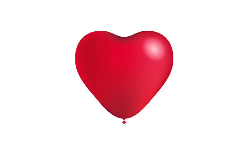 10'' Balloonia Brand Professional Line Latex Balloons Heart Shape Standard Red (100 Per Bag) - Image 3