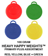 100 Gram Happy Balloon Weights Primary Assorted (10 Pack)