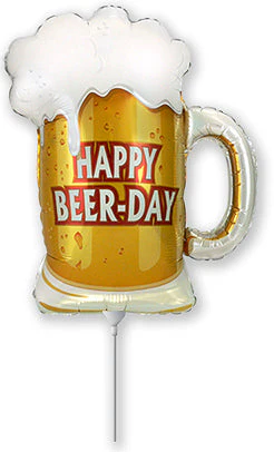 11" Airfill Only (Sticks Sold Separately) Happy Beer Day Balloon Foil Balloon