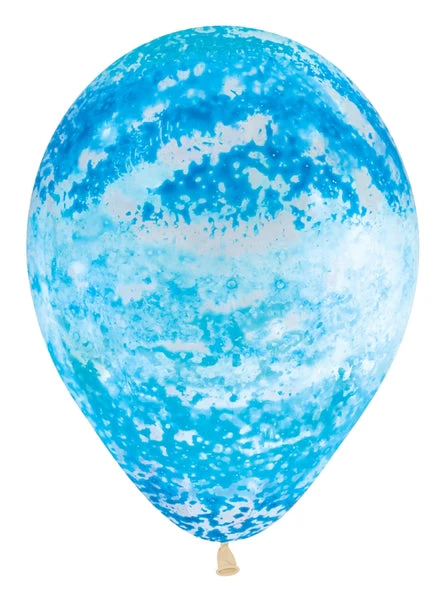 11" Sempertex/Betallatex Graffiti Sky Blue Marble Latex Balloons