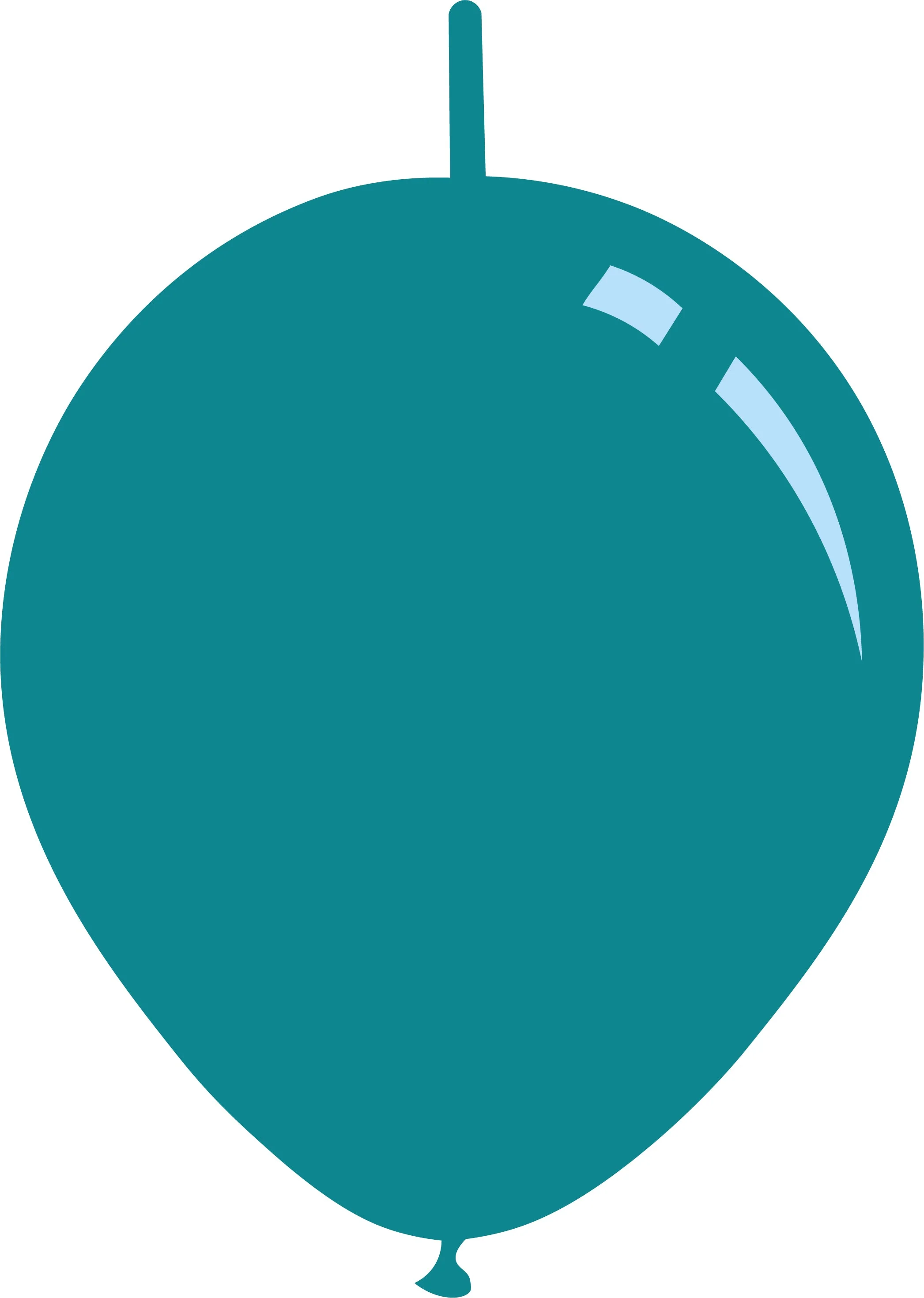 11" Deco Turquoise Decomex Linking Latex Balloons (100 Per Bag)