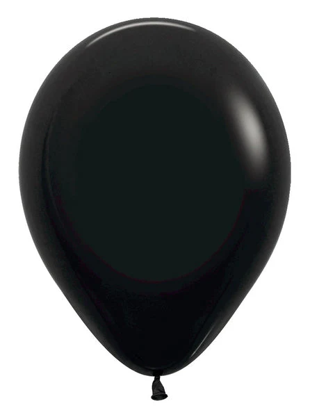 11" Latex Balloons (100 Per Bag) Deluxe Black Sempertex/Betallatex
