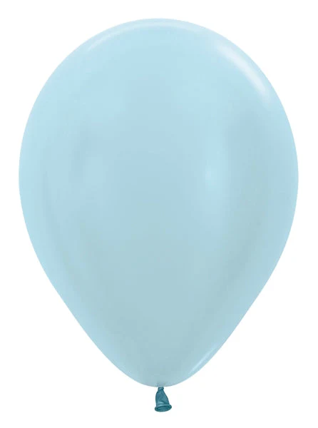 11" Latex Balloons (100 Per Bag) Metallic/Pearl Blue Sempertex/Betallatex