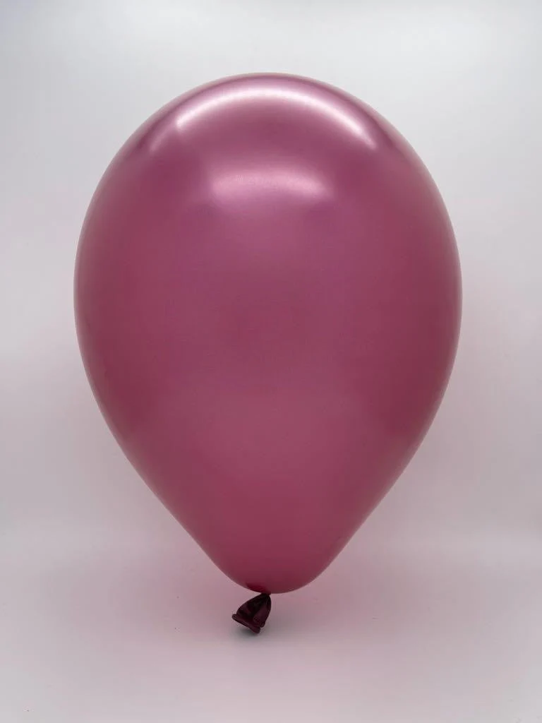 11" Metallic Burgundy Decomex Linking Latex Balloons (100 Per Bag) - Image 2