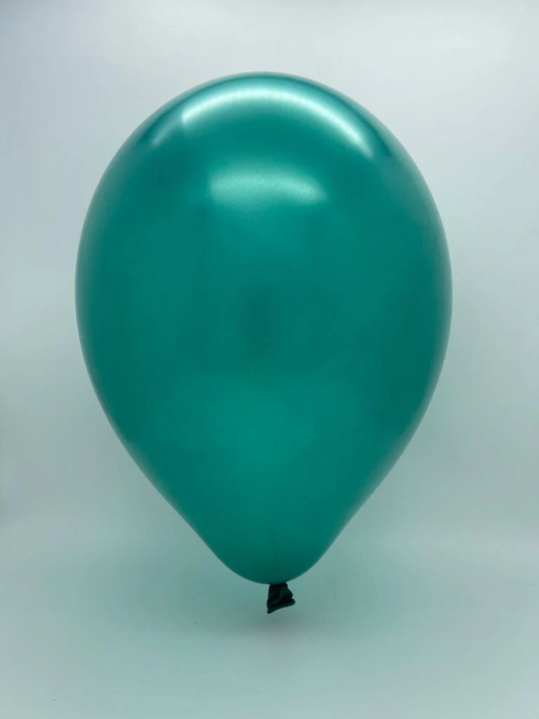 11" Metallic Emerald Green Decomex Linking Latex Balloons (100 Per Bag) - Image 2