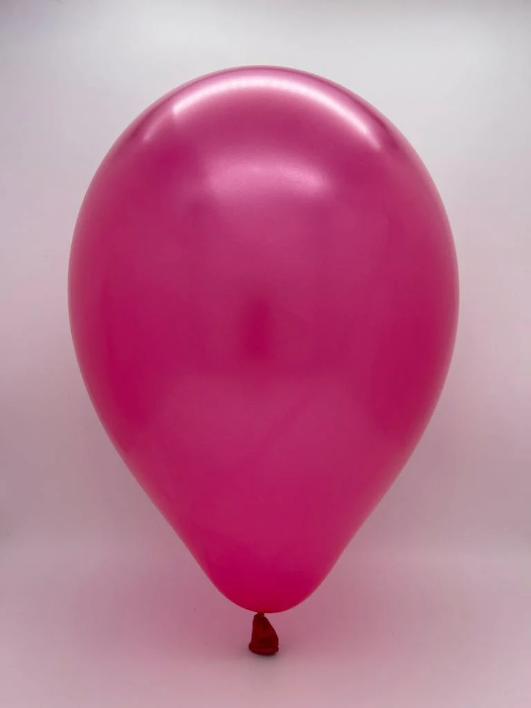 11" Metallic Magenta Decomex Linking Latex Balloons (100 Per Bag) - Image 2