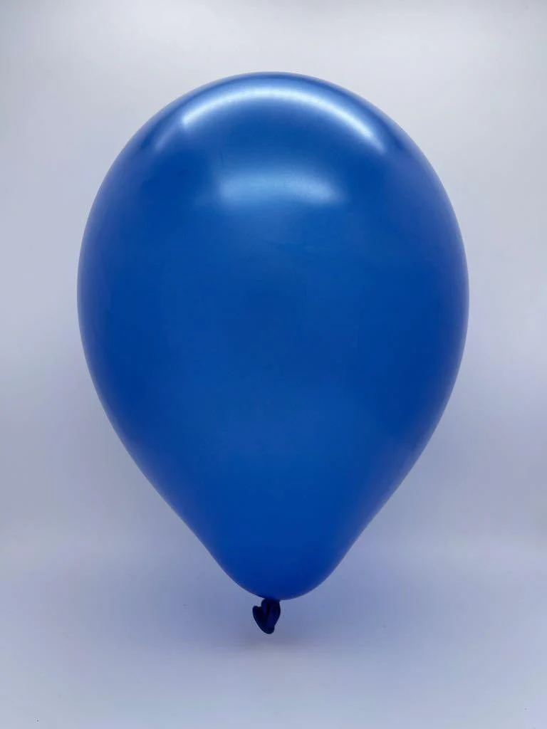 11" Metallic Naval Blue Decomex Linking Latex Balloons (100 Per Bag) - Image 2