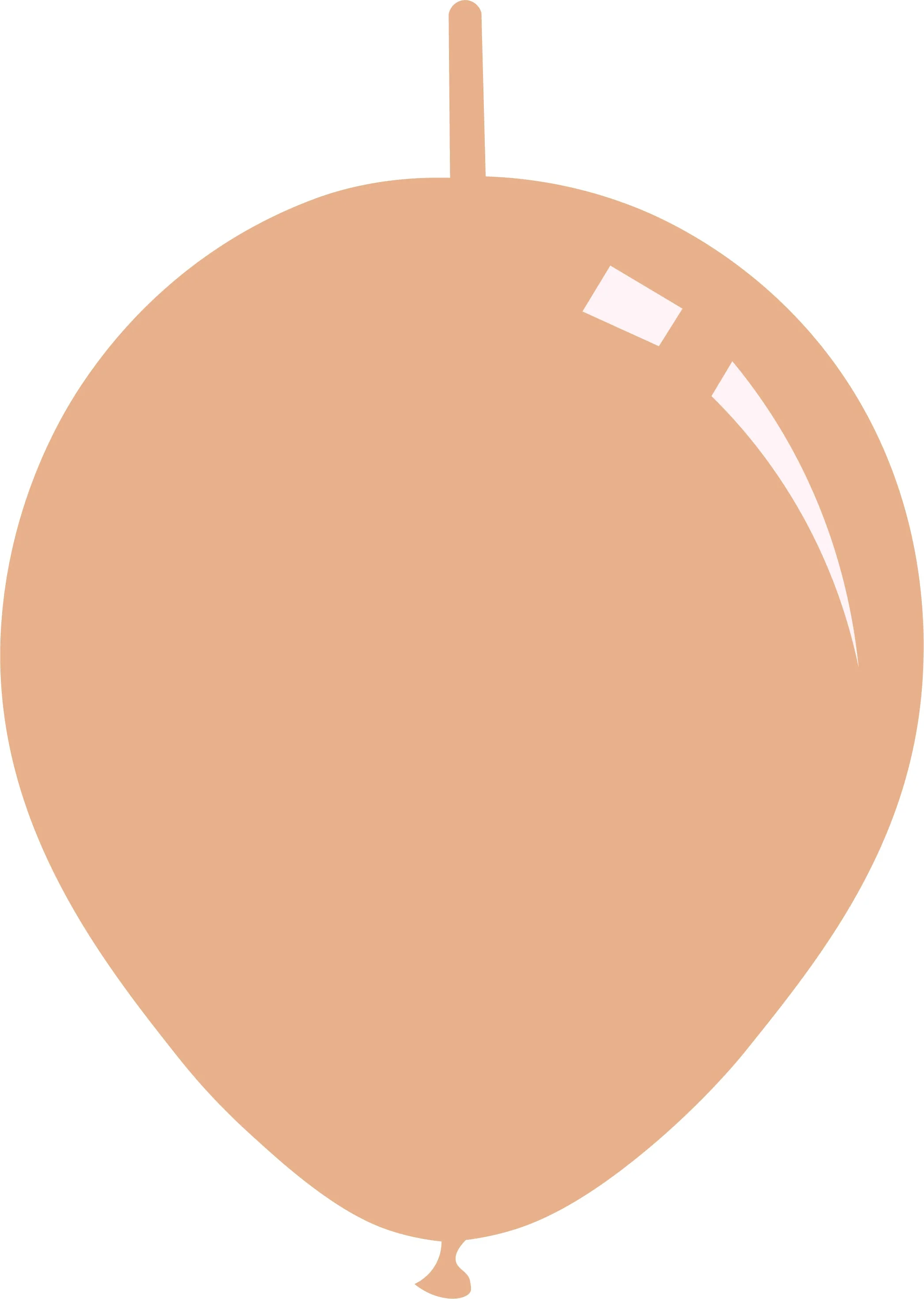 11" Metallic Peach Decomex Linking Latex Balloons (100 Per Bag)