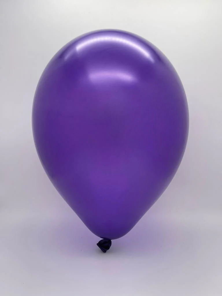 11" Metallic Purple Decomex Linking Latex Balloons (100 Per Bag) - Image 2