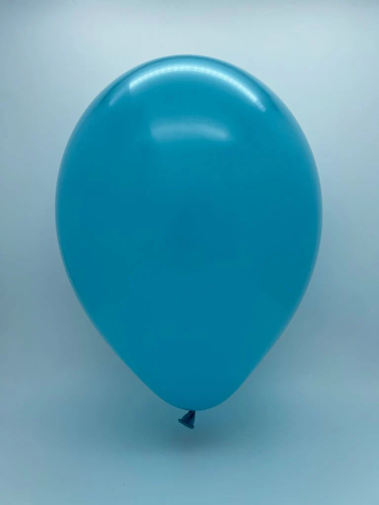 11" Turquoise Tuftex Latex Balloons Designer Balloons (100 Per Bag) - Image 2