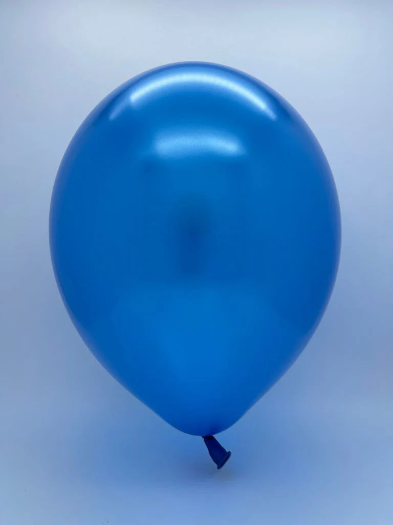 11" Pearl Metallic Blue Tuftex Latex Balloons (100 Per Bag) - Image 2