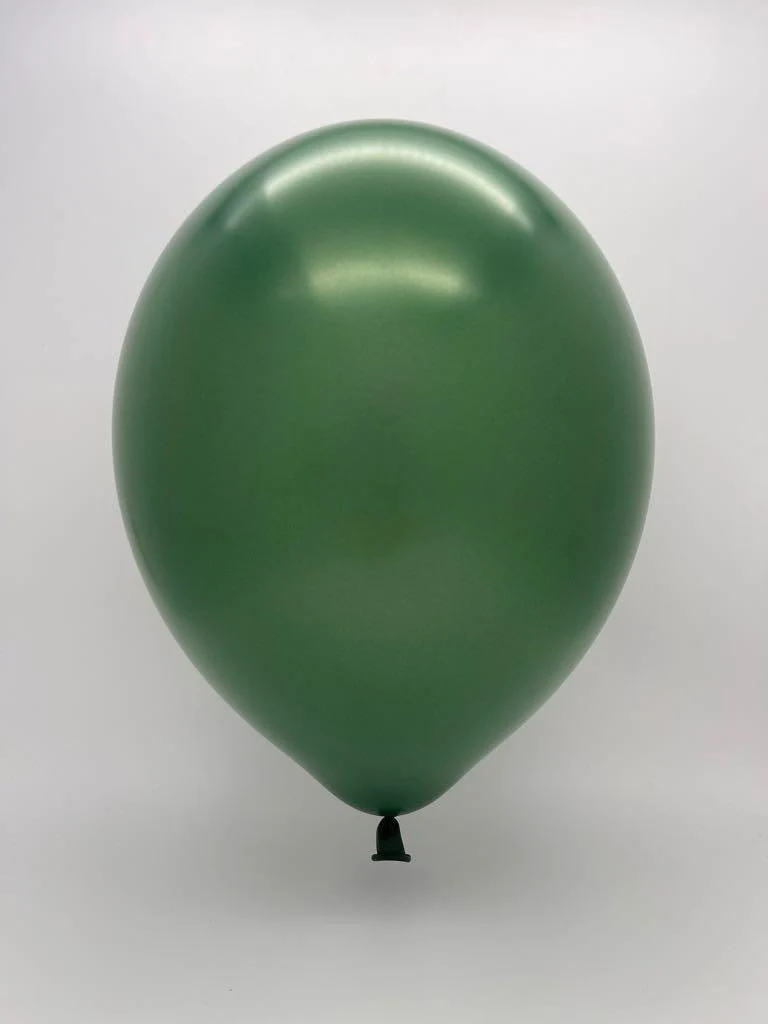 11" Pearl Metallic Forest Green Tuftex Latex Balloons (100 Per Bag) - Image 2