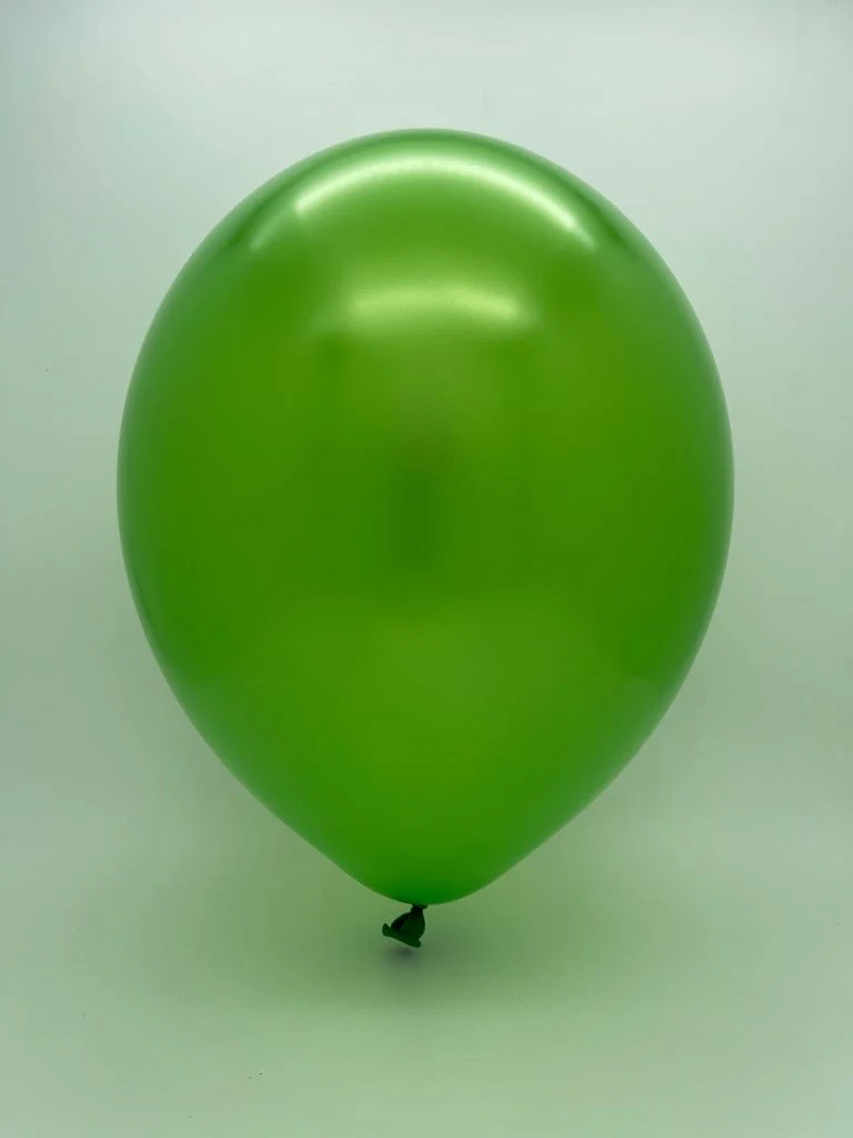 11" Pearl Metallic Green Tuftex Latex Balloons (100 Per Bag) - Image 2
