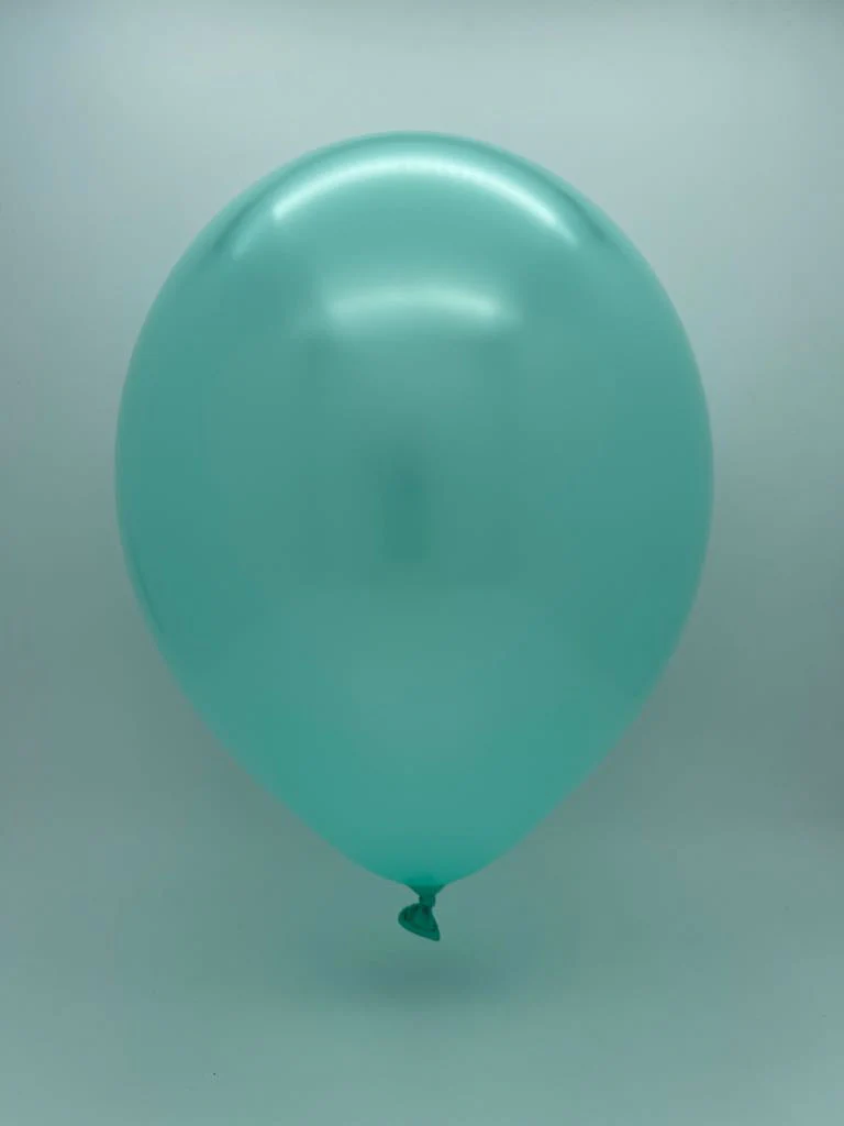 11" Pearl Metallic Seafoam Tuftex Latex Balloons (100 Per Bag) - Image 2
