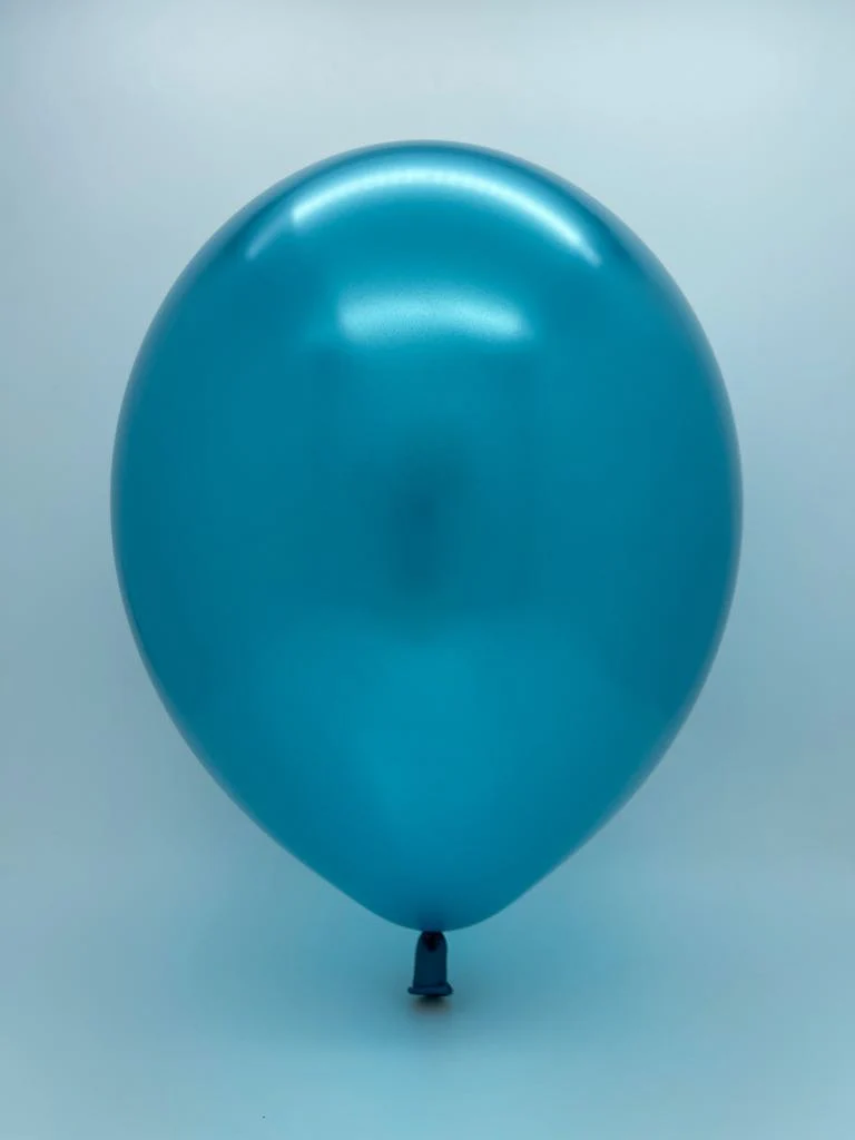 11" Pearl Metallic Teal Tuftex Latex Balloons (100 Per Bag) - Image 2