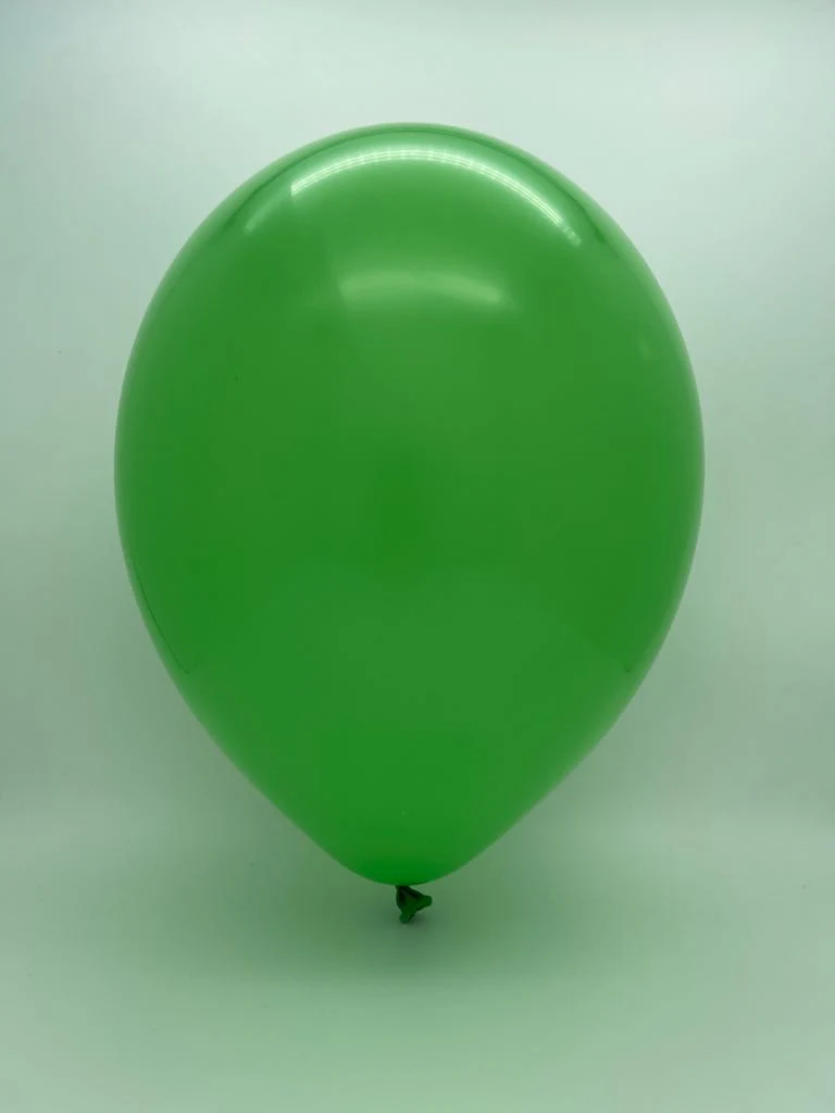 11" Standard Green Tuftex Latex Balloons (100 Per Bag) - Image 2