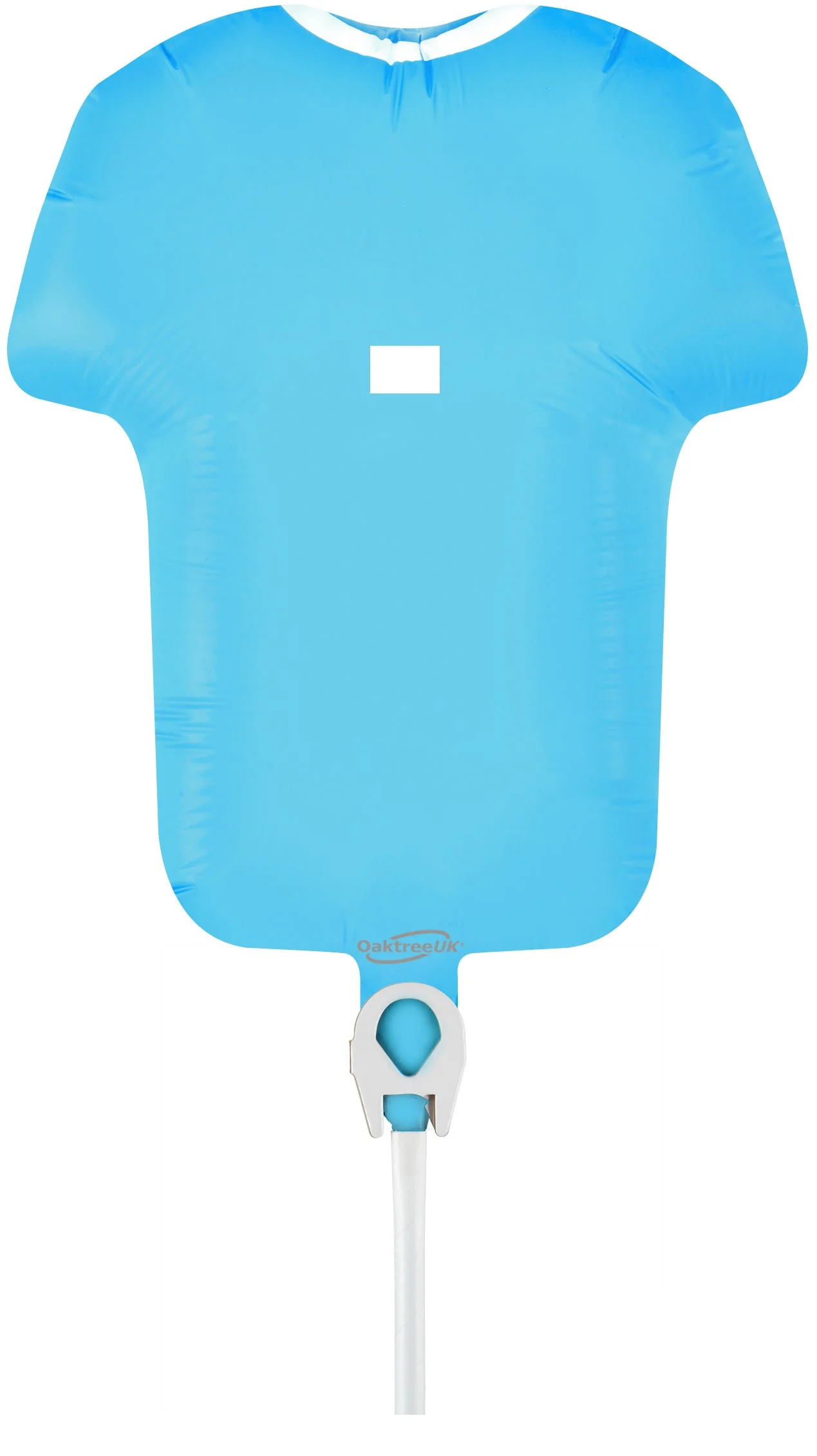 11" Airfill Only Oaktree Brand Sports Shirt Light Blue Metallic (For Air) Packaged Foil Balloon