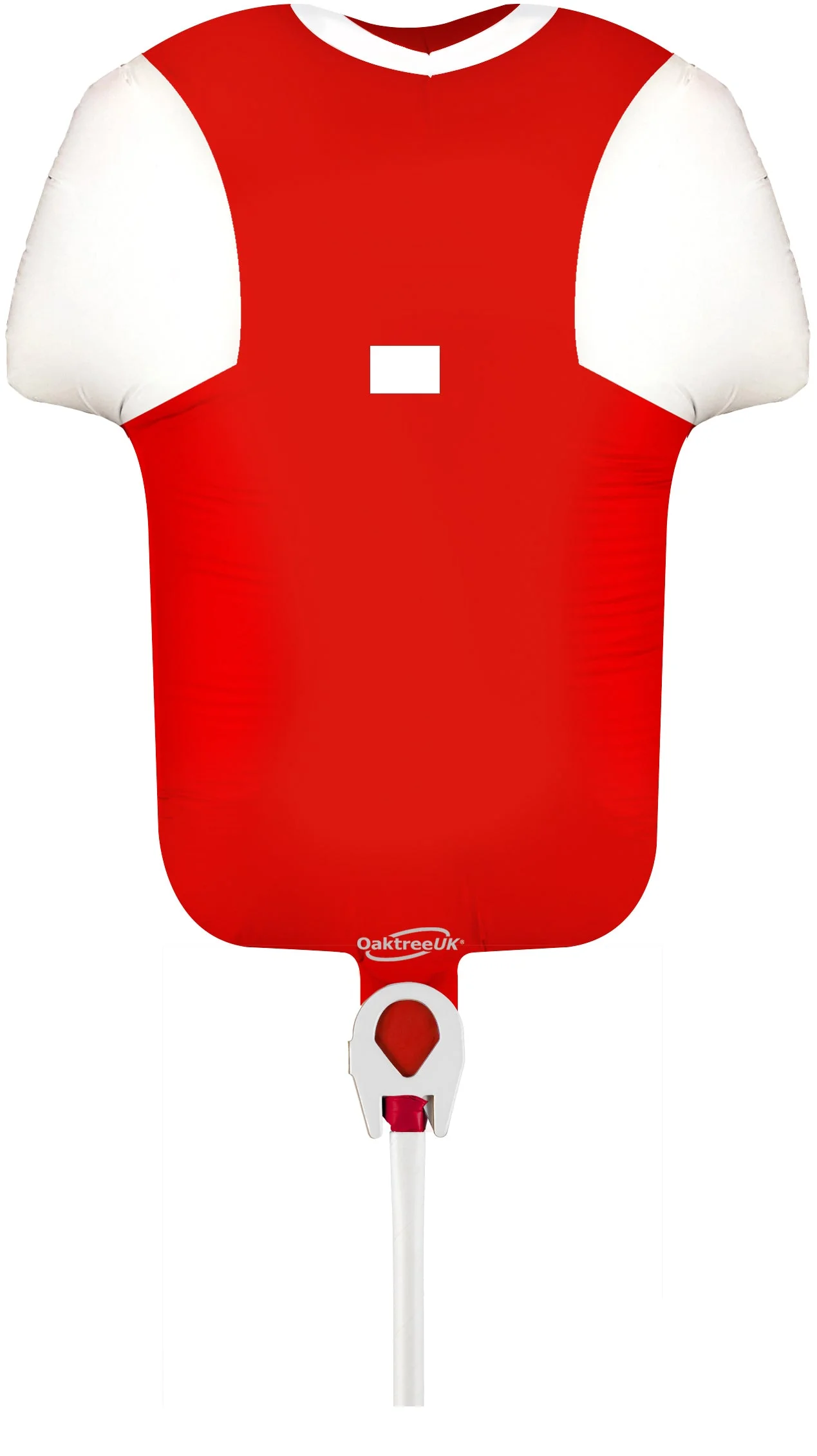 11" Airfill Only Oaktree Brand Sports Shirt Red/White Metallic (For Air) Packaged Foil Balloon