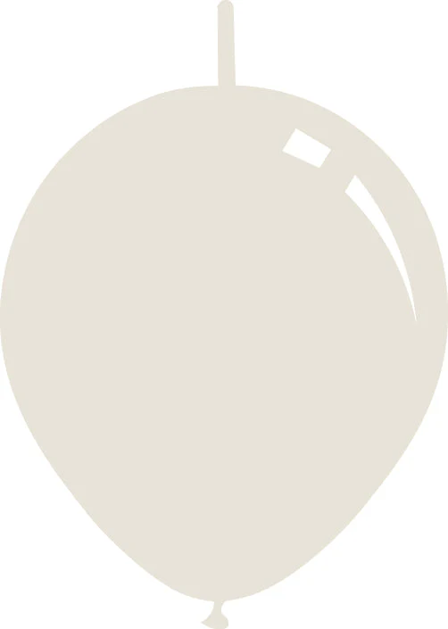 11" Deco Dusty White Decomex Linking Latex Balloons (100 Per Bag)