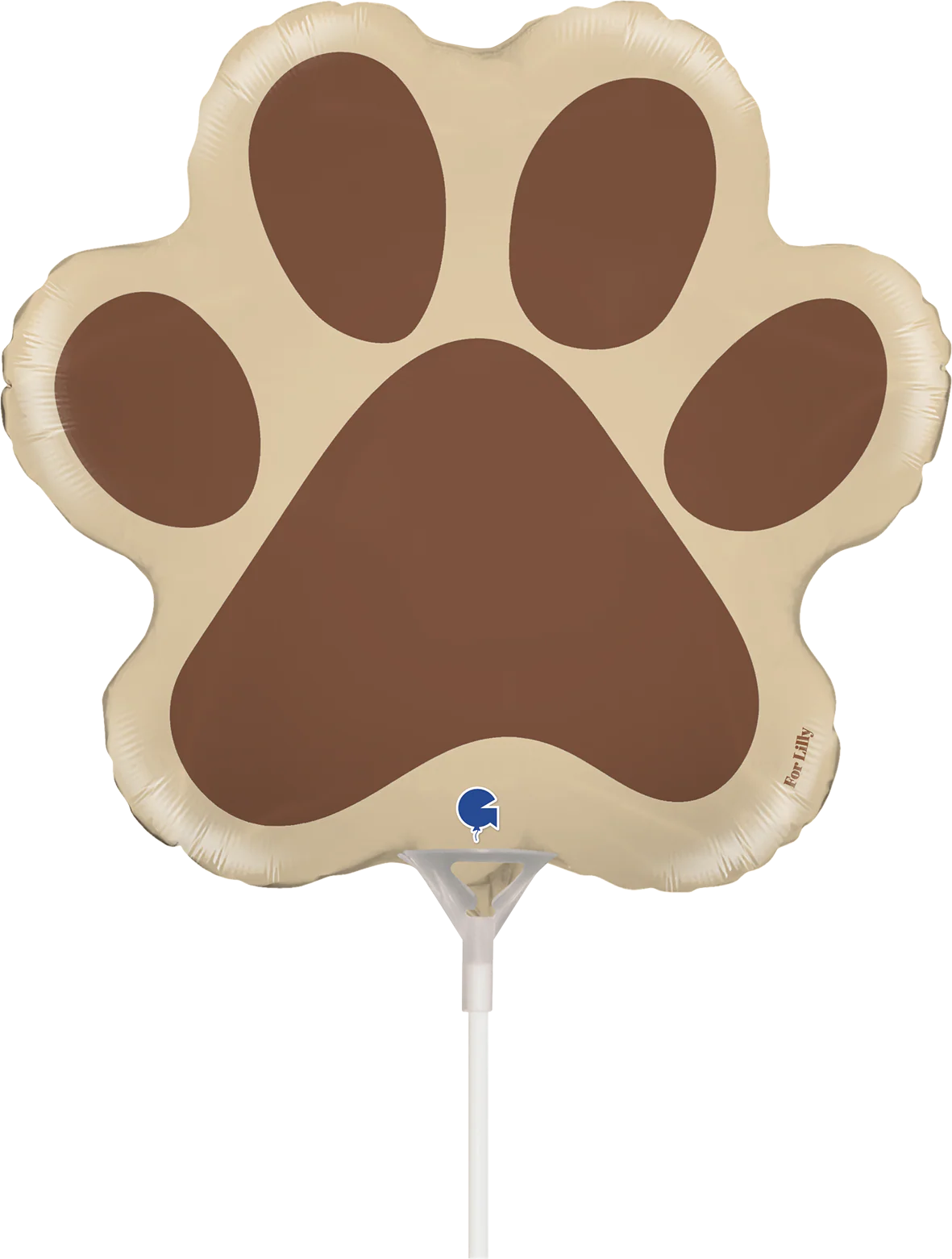 12" Airfill Only (Sticks Sold Separately) Dog Paw Mini Foil Balloon