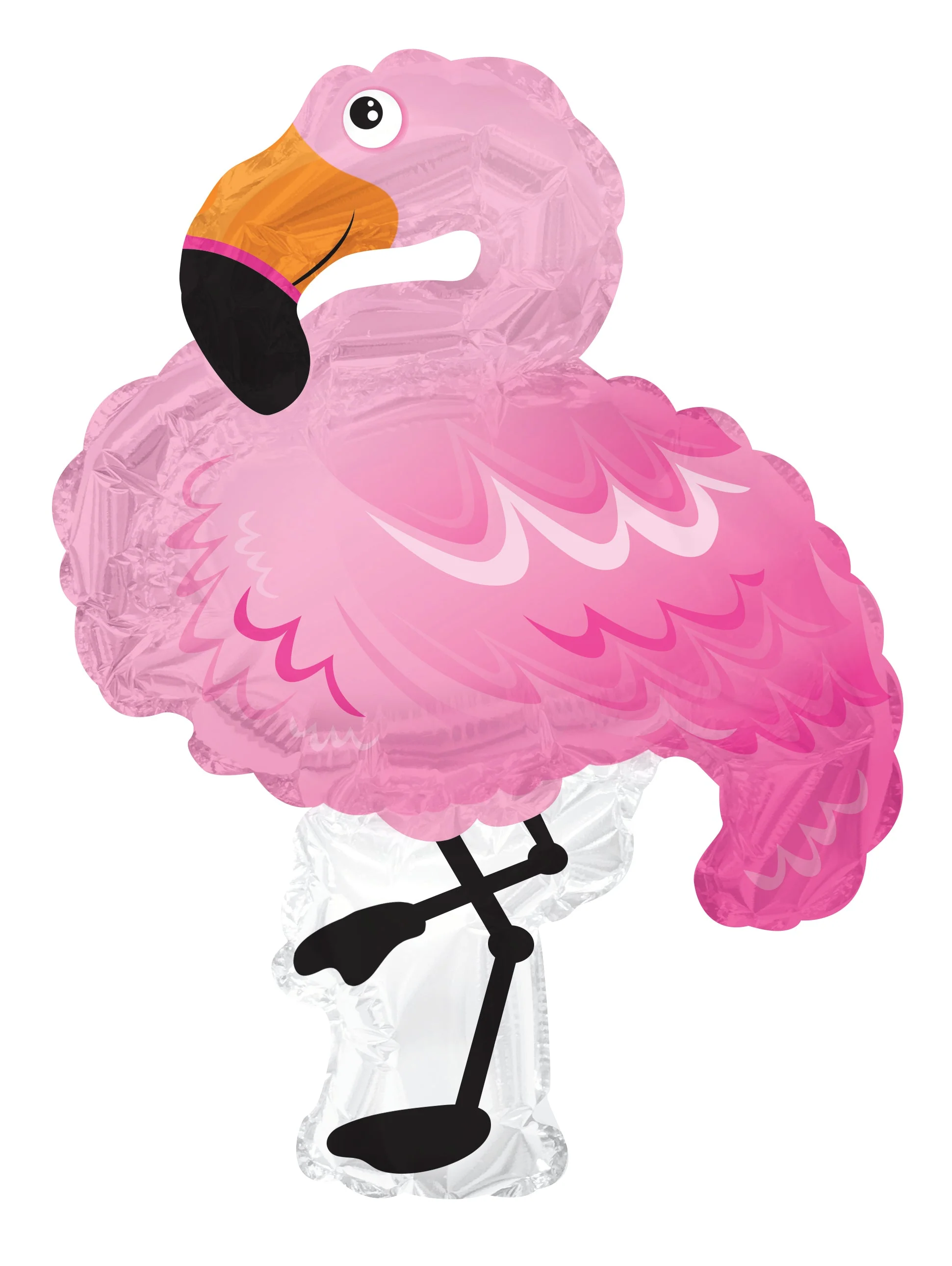 12" Airfill Only (Sticks Sold Separately) Flamingo With Legs Foil Balloon