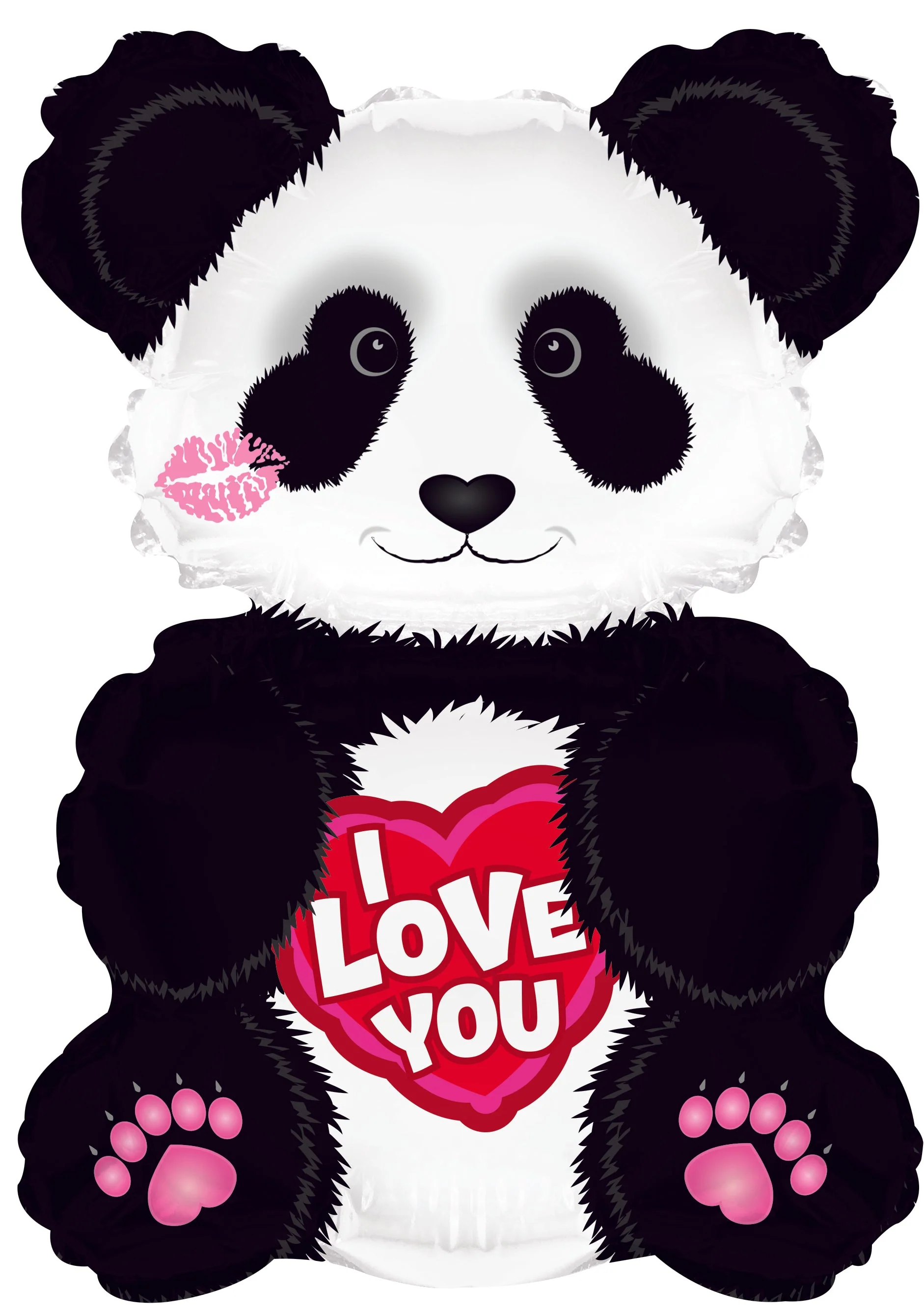 12" Airfill Only (Sticks Sold Separately) I Love You Panda Balloon