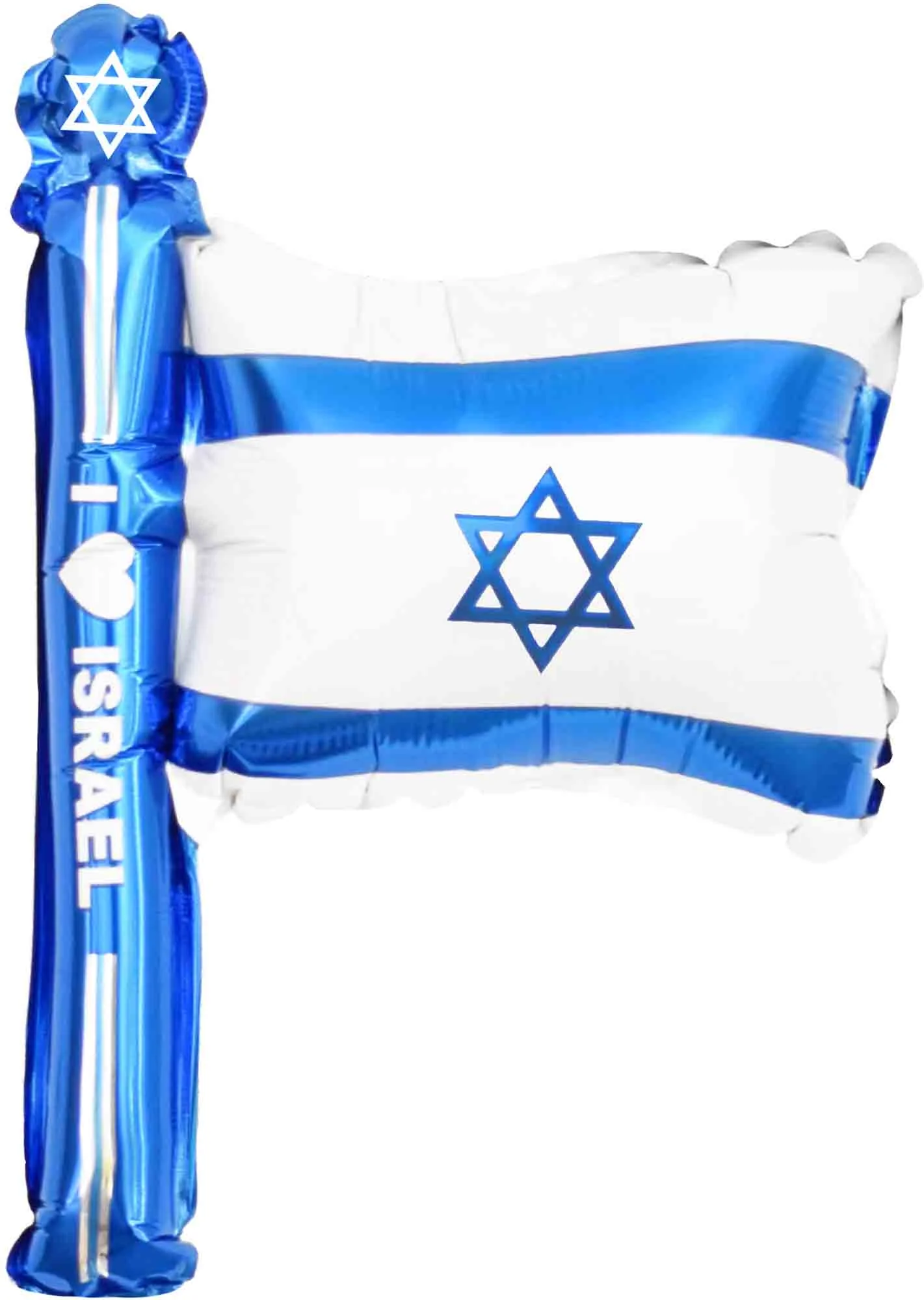 12" Airfill Only (Sticks Sold Separately) Israeli Flag Foil Balloon