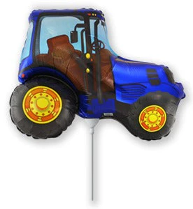 12" Airfill Only (Sticks Sold Separately) Tractor Mini Blue Foil Balloon