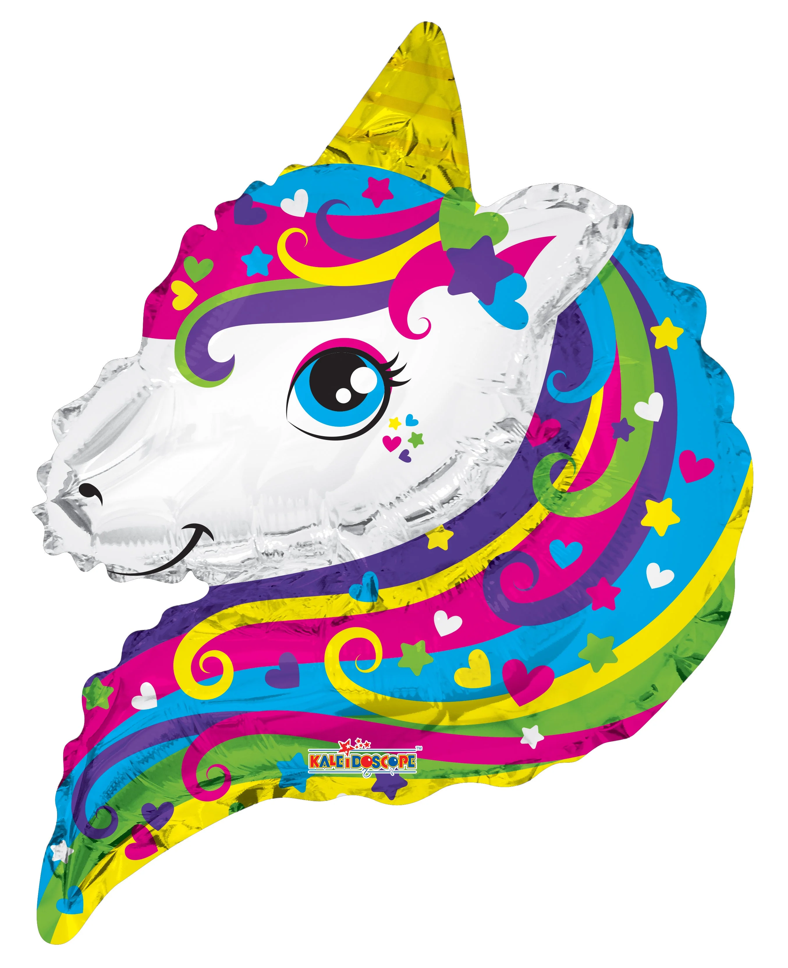 12" Airfill Only (Sticks Sold Separately) Unicorn Fairy Shape Foil Balloon