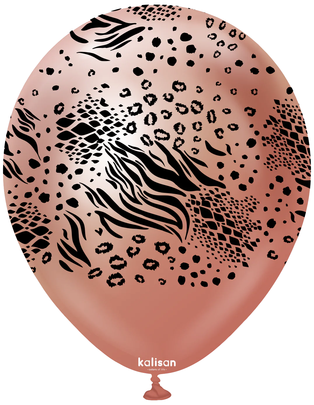 12" Balloons Printed Mutant Safari Mirror Rose Gold Kalisan (25 Per Bag)