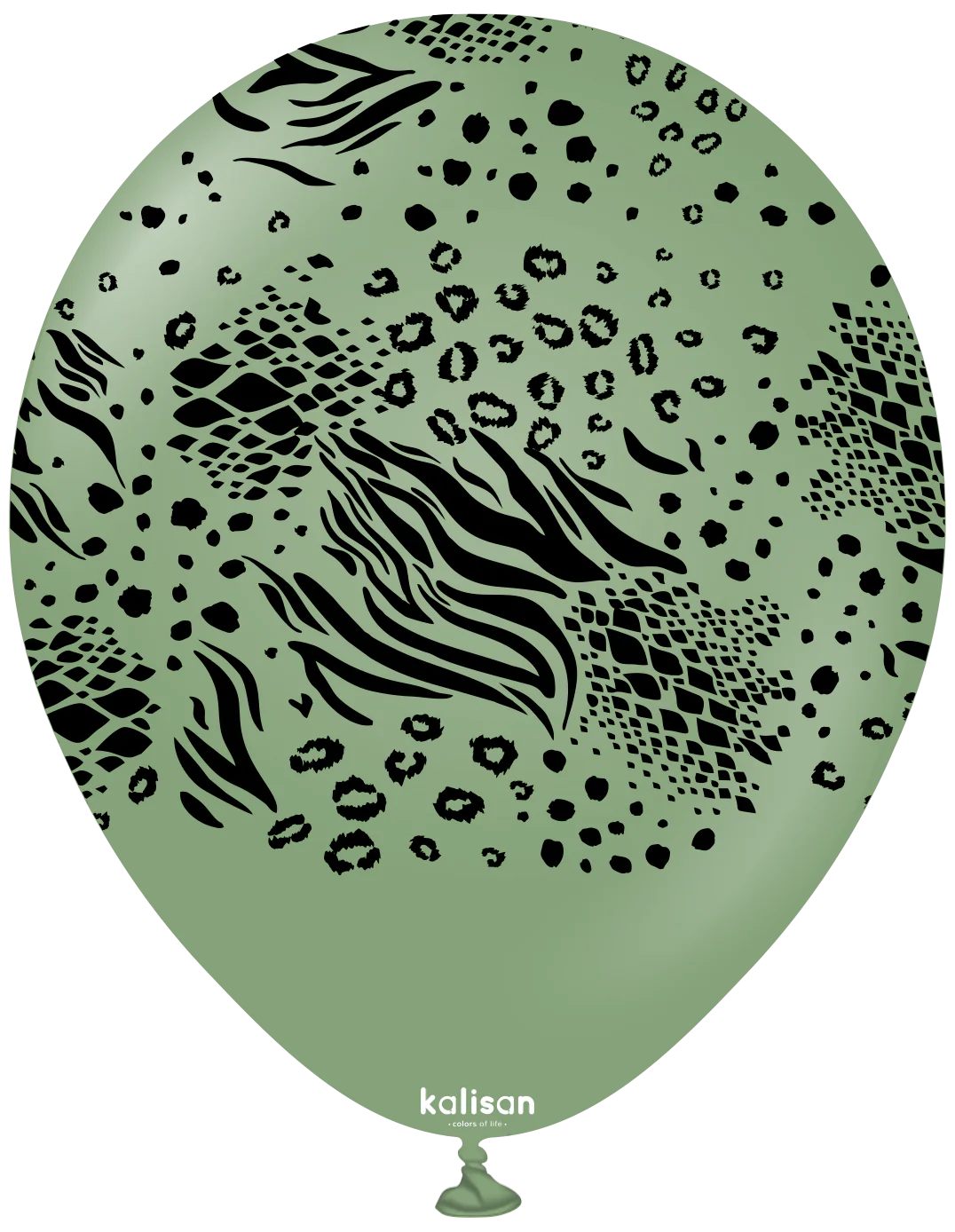 12" Balloons Printed Mutant Safari Retro Eucalyptus Kalisan (25 Per Bag)