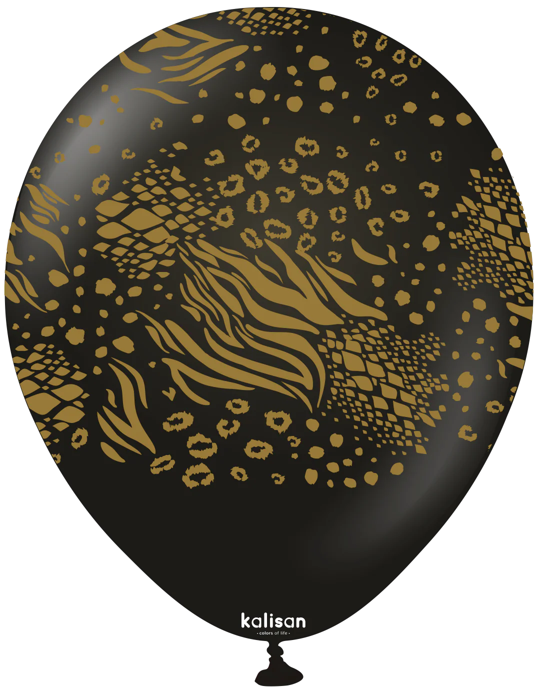 12" Balloons Printed Mutant Safari Standard Black Kalisan (25 Per Bag)