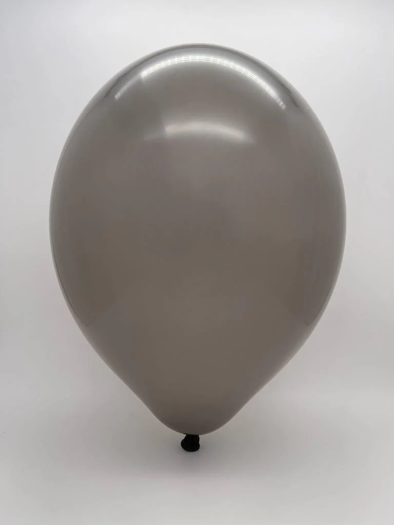 12" Cattex Premium Lead Grey Latex Balloons (50 Per Bag) - Image 2