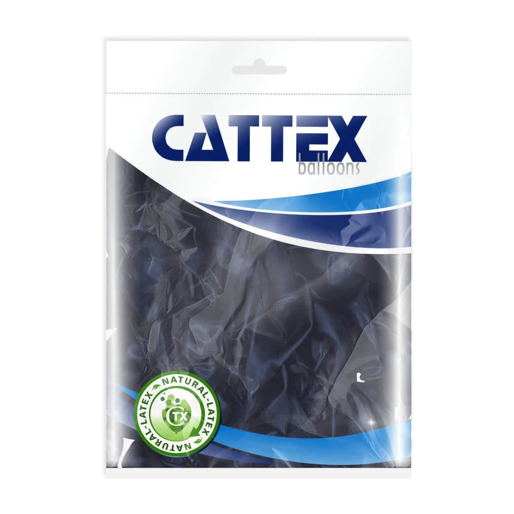 12" Cattex Premium Ocean Blue Latex Balloons (50 Per Bag) - Image 3