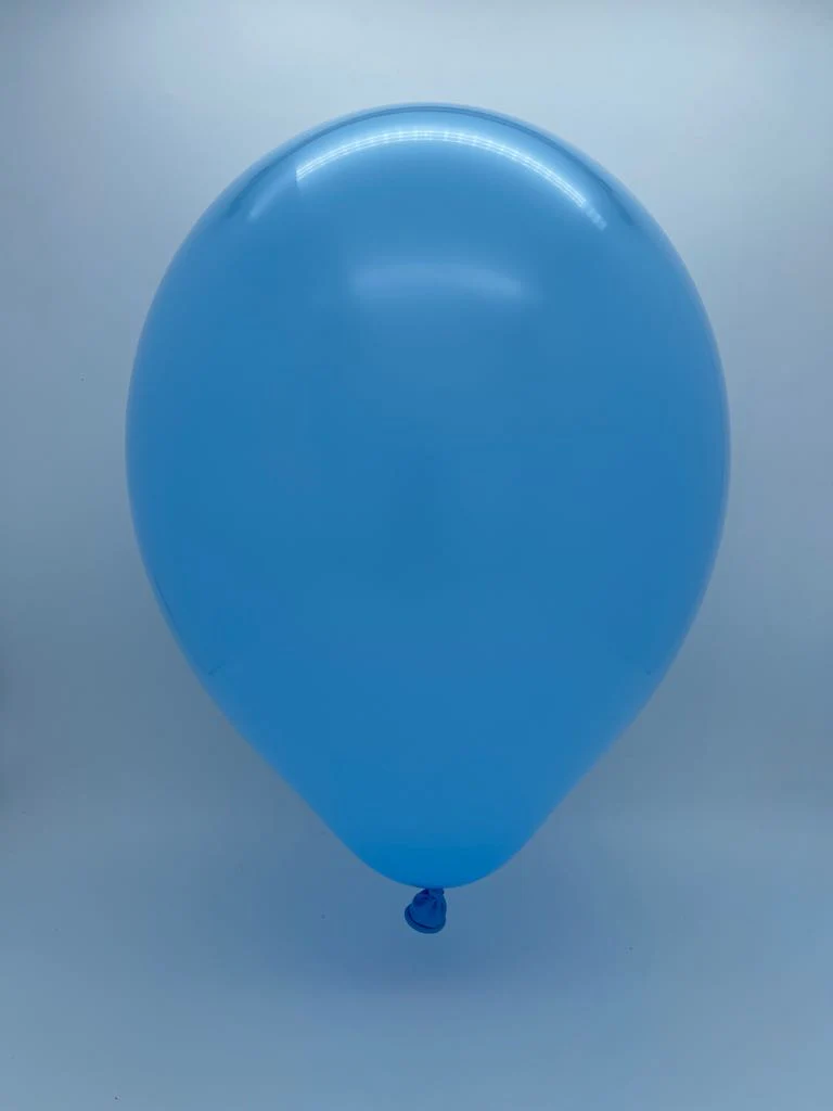 12" CTI PartyLoon Brand Latex Balloons (100 Per Bag) Standard Light Blue - Image 2