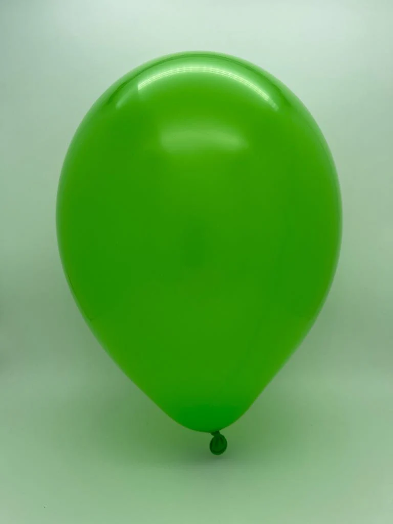 12" CTI PartyLoon Brand Latex Balloons (100 Per Bag) Standard Lime Green - Image 2