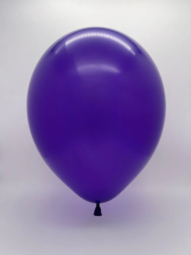 12" CTI PartyLoon Brand Latex Balloons (100 Per Bag) Standard Purple - Image 2