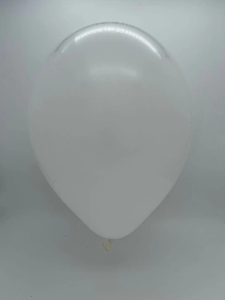 12" CTI PartyLoon Brand Latex Balloons (100 Per Bag) Standard White - Image 2