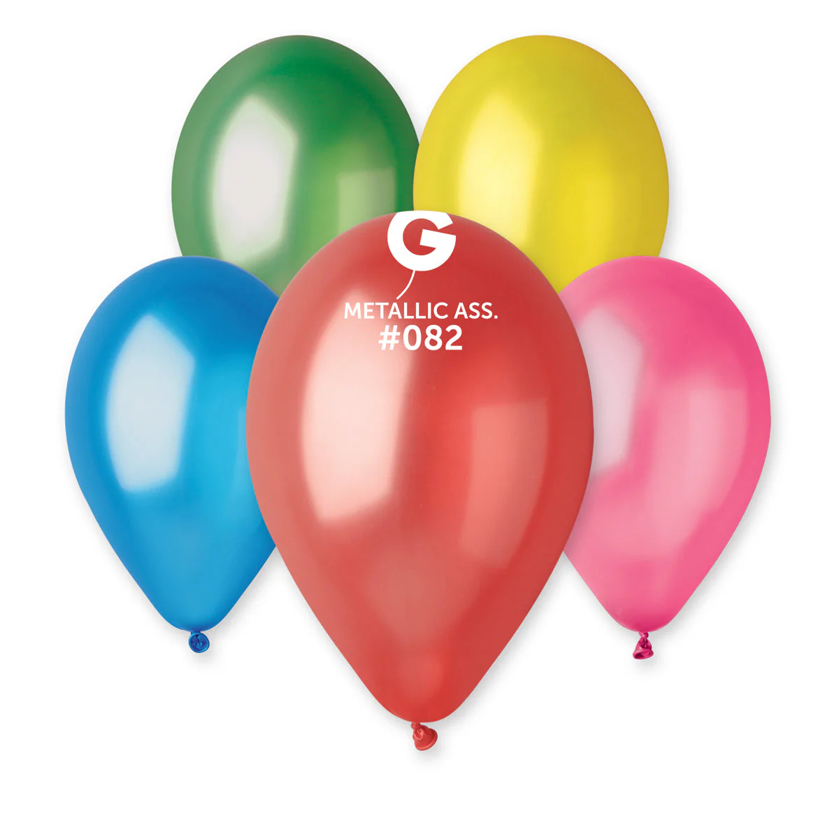 12" Gemar Latex Balloons (Bag of 50) Metallic Assorted