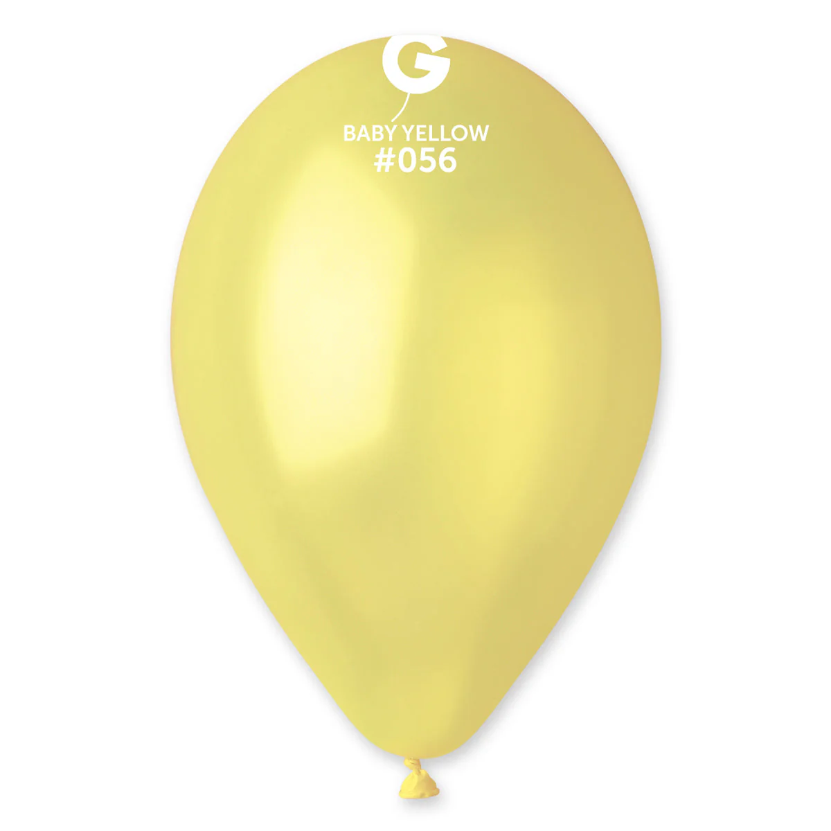 12" Gemar Latex Balloons (Bag of 50) Metallic Baby Yellow