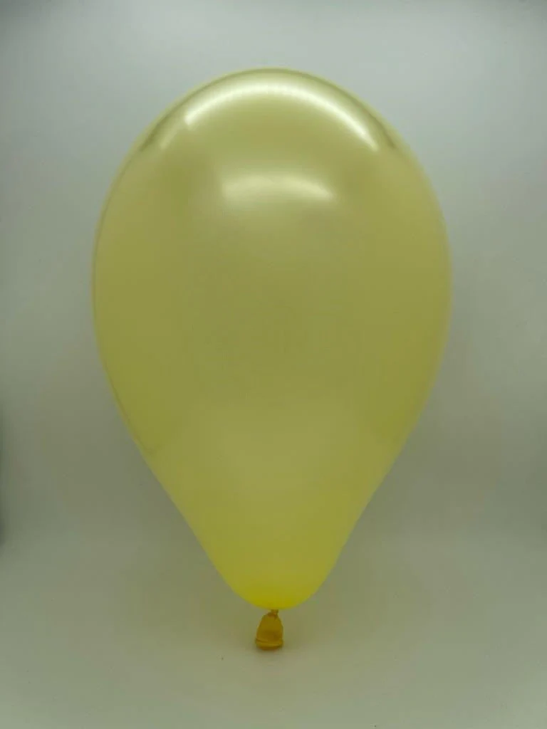 12" Gemar Latex Balloons (Bag of 50) Metallic Baby Yellow - Image 2