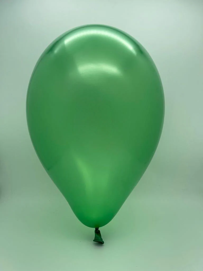 12" Gemar Latex Balloons (Bag of 50) Metallic Green - Image 2