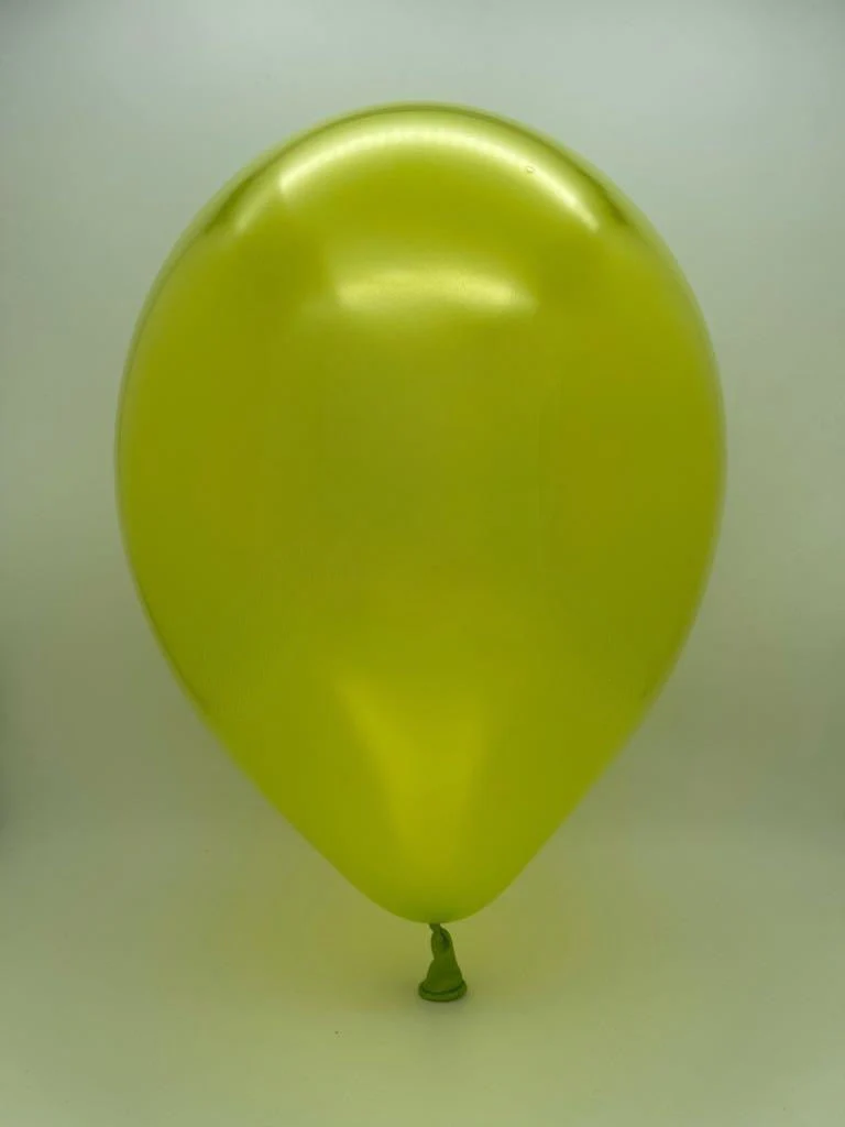 12" Gemar Latex Balloons (Bag of 50) Metallic Light Green - Image 2