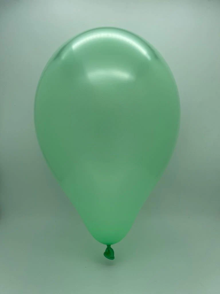 12" Gemar Latex Balloons (Bag of 50) Metallic Mint Green - Image 2